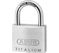 ABUS Titalium 64TI/50 Padlock - Basement Lock with Lock Body Made of Special Aluminium - Hardened Steel Shackle - ABUS Security Level 6