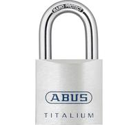 ABUS Titalium Padlock 80TI/50 gl.-8011 - keyed Alike - Basement Lock with Lightweight, Solid Lock Body Made of Special Aluminium - ABUS Security Level 8 - Silver