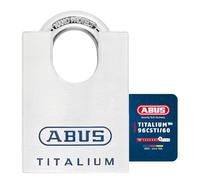 ABUS Titalium padlock 96CSTI/60 - lightweight lock body made of solid special aluminium - with integrated shackle protection - ABUS security level 8 - silver