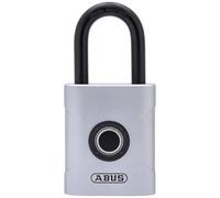 ABUS Touch 57/50 fingerprint lock - keyless, weatherproof padlock - IP66 & IP68 - for gym, office, home, garden and much more, silver, 50mm