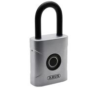 ABUS Touch 57/50 fingerprint lock - keyless, weatherproof padlock - IP66 & IP68 - for gym, office, home, garden and much more, silver, 50mm