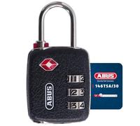 ABUS TSA lock 146TSA/30 - Luggage lock in leather look with 3-digit numerical code - for suitcases, bags, rucksacks