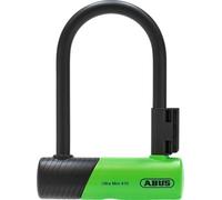 ABUS U-Lock 410K Ultra for Bicycle and e-Scooter - Handy and Robust Bicycle Lock with Practical Holder for Transport on The Bicycle - Bicycle Accessories - Variant 150HB140, Green + Cobra 10/120