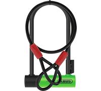 ABUS U-Lock 410K Ultra for Bicycles and E-Scooter - Handy and Robust Bicycle Lock with Practical Holder for Transport - Bicycle Accessories - Version 150HB230, Green + Cobra 10/120