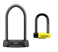 ABUS U-lock Granit XPlus 540, Bike Lock with XPlus Cylinder, High Protection Against Theft, ABUS Security Level 15, Black/Grey & Kryptonite New York FAHGETTABOUDIT Lock - Yellow, Mini