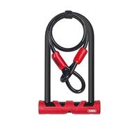 ABUS Ultimate 420 U-lock + USH holder + Cobra 10/120 security cable - Bicycle lock set - ABUS security level 12 - Black/red - 140 mm shackle height