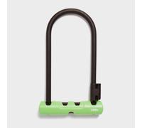 ABUS U-lock Ultra 410 + SH34 lock holder - Bicycle lock with round shackle - security level 8 - Black/Green - 230 mm shackle height