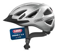 ABUS Urban-I 3.0 City Helmet - Modern Bicycle Helmet with Tail Light for City Traffic - for Women and Men - Silver, Size S