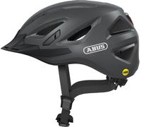 ABUS Urban-I 3.0 MIPS city helmet - bike helmet with rear light, visor and magnetic closure for city traffic - for men and women - grey matt, XL