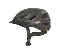 ABUS Urban-I 3.0 MIPS city helmet - bike helmet with rear light, visor and magnetic closure for city traffic - for men and women - grey matt, XL