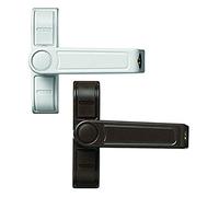 ABUS Window Additional Lock 2410 AL0125 - Safety Lock with Swivel Latch for Single-Leaf Windows, Keyed Alike - ABUS Security Level 6 - 89618 - Brown