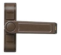 ABUS Window Additional Lock 2410 - Safety Lock with Swivel Latch for Single-Leaf Windows, Various Locking - ABUS Security Level 6 - 89624 - Brown