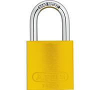 ABUS Yellow 72/40 Lockout Tagout Padlock w/ 1"""" Shackle Single Padlock Keyed Different 1 Padlock with 2 Keys