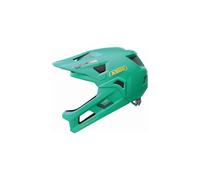 ABUS YouDrop FF MTB Helmet - Full Face Helmet for Children and Teenagers - for Entry Mountain Bike Sports - with Removable Chin Guard - Light Green, Size S