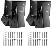 ABUSA Heavy Duty Black 2 A-Frame Swing Set Brackets for Outdoor Indoor Playground Equipment Mounting Parts Hardware Included (Black)