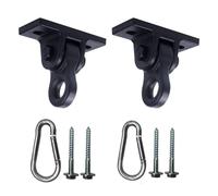 ABUSA Heavy Duty Black Swing Hangers Screws Bolts Included Over 5000 lb Capacity Playground Porch Yoga Seat Trapeze Wooden Sets Indoor Outdoor 2 Pack