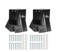 ABUSA Heavy Duty Swing Sets Brackets 2 Black A-Frame Swing Set Brackets with All Accessories for Playground Equipment Mounting Parts Hardware Included (B007)