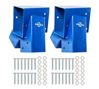 ABUSA Heavy Duty Swing Sets Brackets 2 Blue A-Frame Swing Set Brackets with All Accessories for Playground Equipment Mounting Parts Hardware Included (Blue007)