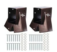 ABUSA Heavy Duty Swing Sets Brackets 2 Bronze A-Frame Swing Set Brackets with All Accessories for Playground Equipment Mounting Parts Hardware Included (Bronze007)
