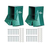 ABUSA Heavy Duty Swing Sets Brackets 2 Green A-Frame Swing Set Brackets with All Accessories for Playground Equipment Mounting Parts Hardware Included (G007)