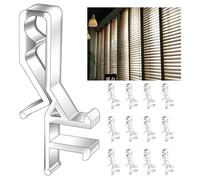 Abvsdu 12 PCS Hidden Channel Valance Clips, 2 Inch Clear Plastic Clips for Horizontal Wood and Mini Blinds, Retainer Holder for Valance With a Groove in The Back