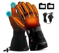 ABXMAS Rechargeable Electric Heating Gloves Outdoors, Heated Gloves for men 7.4V 3200 mAh Battery Powered, 3 Temperature Levels, Touch Screen for Skiing Snowboarding Cycling Hiking, XL