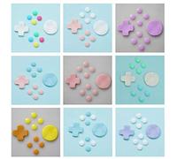 ABXY Button Sticker D-pad Move Direction Key Cross Button Cover Cap Thumb Grips Replacement for Nintendo Switch NS Joy-con Controller (Color 6)