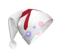 ABYchdd Alabama State Flag Print Adult Glowing Led Christmas Hat, Polyester 3-Mode Light Led Hat For Holiday Gatherings