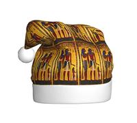 ABYchdd Ancient Egypt Tribe Series Print Adult Christmas Hat, Polyester Xmas Hat With For Holiday Parties, New Year Festive