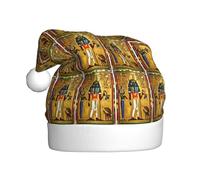 ABYchdd Ancient Egypt Tribe Series Print Adult Christmas Hat, Polyester Xmas Hat With For Holiday Parties, New Year Festive
