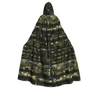 ABYchdd Army Digital Camouflage Print Halloween Adult Hooded Cloak, Unisex Hooded Robe Cloak Long Cape For Cosplay/Party