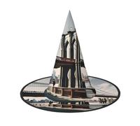 ABYchdd Brooklyn Bridge S Print Foldable Halloween Witch Hat, Lightweight For Costume Party/Carnival/Halloween