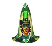 ABYchdd Happy St Patrick'S Day Print Hooded Cape, Elevate Your Festive Look, Big Hood & Bow Tie, For Halloween/Cosplay