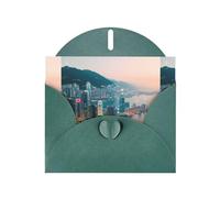 ABYchdd Hong Kong Print Greeting Cards, Holiday Cards With Envelopes, For Christmas, Birthday, Anniversary