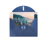 ABYchdd Hong Kong Print Greeting Cards, Holiday Cards With Envelopes, For Christmas, Birthday, Anniversary