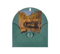 ABYchdd Loon Nature Bird Print Greeting Card, Blank Inside For Notes, For Christmas/Birthday/Valentine'S