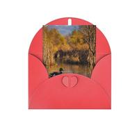 ABYchdd Loon Nature Bird Print Greeting Card, Blank Inside For Notes, For Christmas/Birthday/Valentine'S