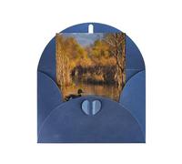 ABYchdd Loon Nature Bird Print Greeting Card, Blank Inside For Notes, For Christmas/Birthday/Valentine'S