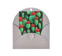 ABYchdd Many Small Cactus Art Print Greeting Card, Blank Inside For Notes, For Christmas/Birthday/Valentine'S