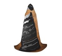 ABYchdd Movies Clapperboard Pattern Print Hooded Cape, Elevate Your Festive Look, Big Hood & Bow Tie, For Halloween/Cosplay