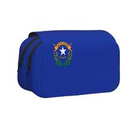 ABYchdd Nevada State Flag Print Double Clamshell Pen Case, Oxford Cloth Pouch With Zipper Pockets, Ideal Present
