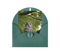 ABYchdd Owl Tree Branches Print Greeting Card, Blank Inside For Notes, For Christmas/Birthday/Valentine'S