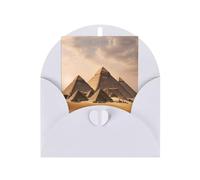 ABYchdd Pyramids Of Egypt Print Greeting Card, Blank Inside For Notes, For Christmas/Birthday/Valentine'S