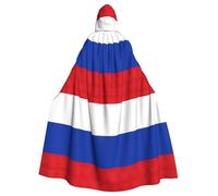 ABYchdd Russian Flag Print Halloween Adult Hooded Cloak, Unisex Hooded Robe Cloak Long Cape For Cosplay/Party