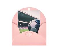 ABYchdd Soccer Ball Print Greeting Card, Blank Inside For Notes, For Christmas/Birthday/Valentine'S