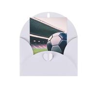 ABYchdd Soccer Ball Print Greeting Card, Blank Inside For Notes, For Christmas/Birthday/Valentine'S