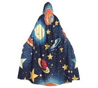 ABYchdd Starry Sky Universe Space Print Halloween Adult Hooded Cloak, Unisex Hooded Robe Cloak Long Cape For Cosplay/Party