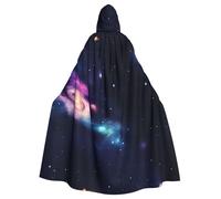 ABYchdd Universe Galaxy Space Print Halloween Adult Hooded Cloak, Unisex Hooded Robe Cloak Long Cape For Cosplay/Party
