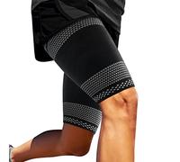 ABYON 2 Pack Thigh Support for Men and Women, Hamstring Support Thigh Compression Sleeves Breathable Elastic for Hamstring Quadricep Muscle Strains, Groin, Anti Slip Upper Leg Sleeves