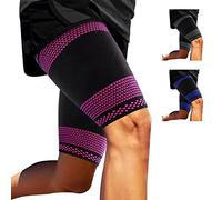 ABYON 2 Pack Thigh Support for Men and Women, Hamstring Support Thigh Compression Sleeves Breathable Elastic for Hamstring Quadricep Muscle Strains, Groin, Anti Slip Upper Leg Sleeves